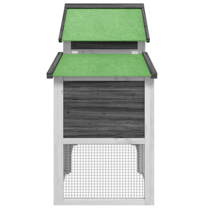 Chicken Coop 186,5x58,5x113 cm Solid Wood Pine Grey