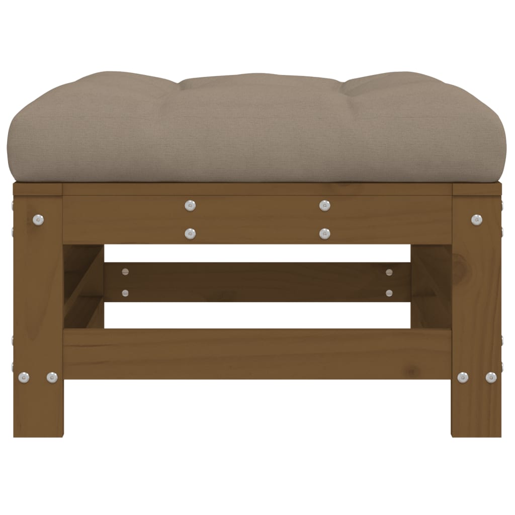 Cushions Grey Solid Wood Pine Honey brown pine Footrest