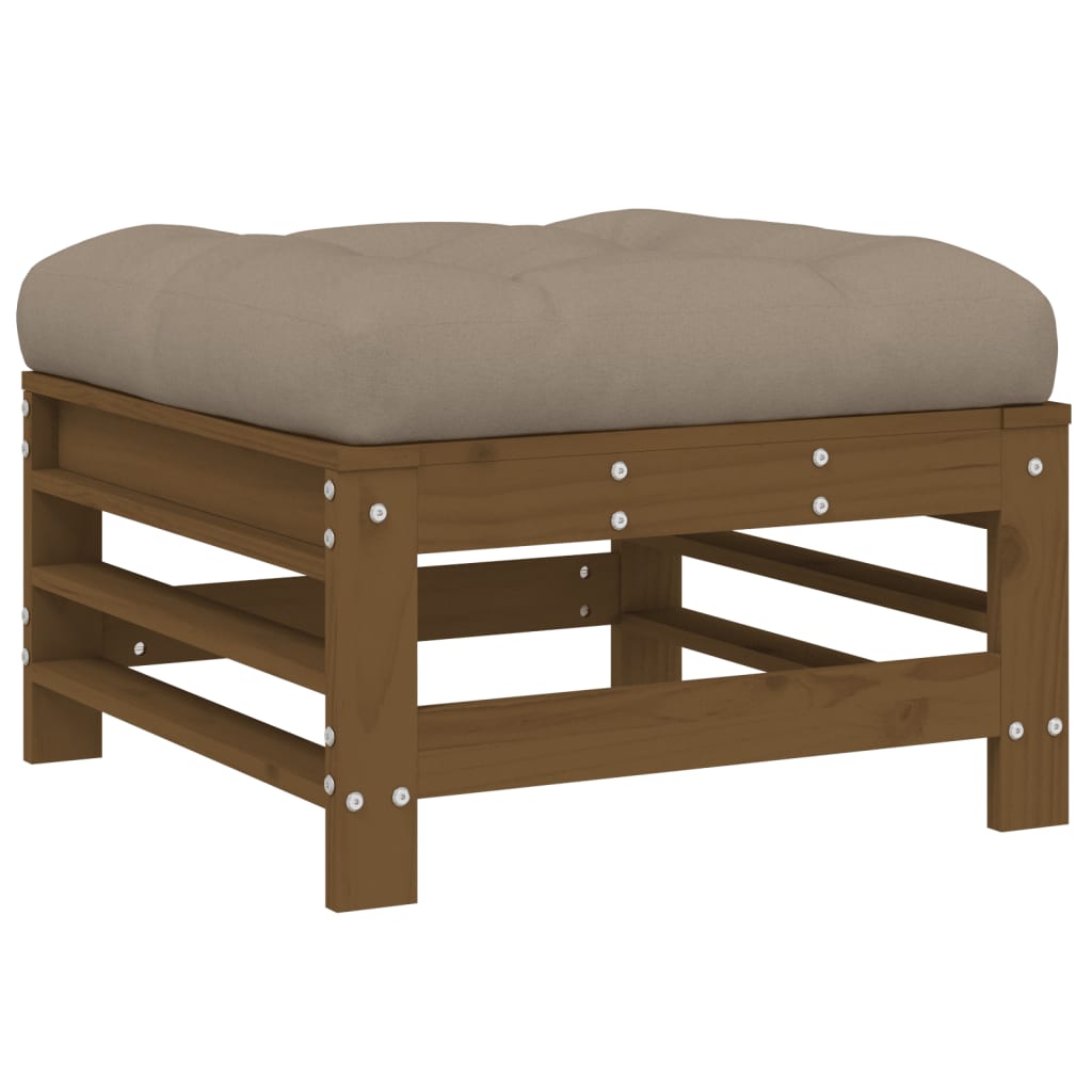 Cushions Grey Solid Wood Pine Honey brown pine Footrest