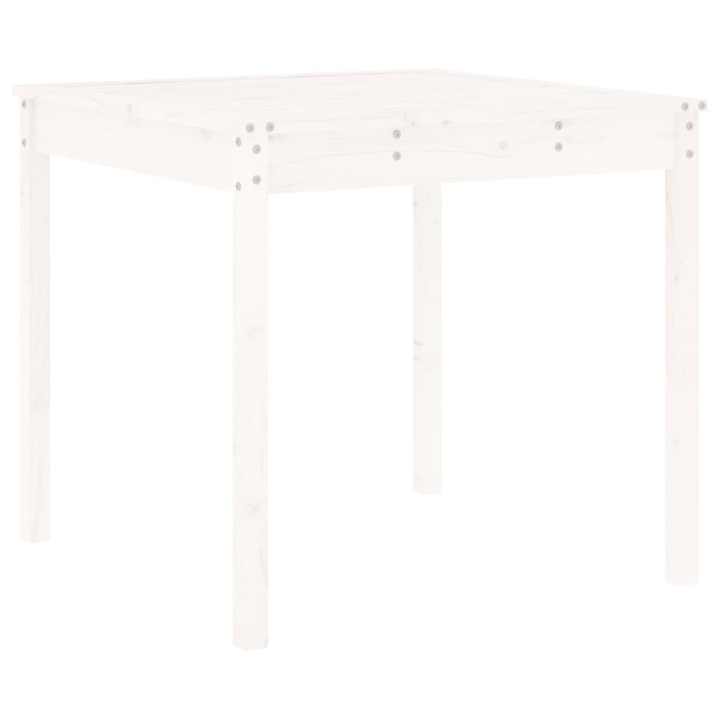 3 Piece Garden Bistro Set Solid Wood Pine White pine