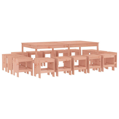 vidaXL 17 Piece Garden Dining Set Solid Wood Douglas 2