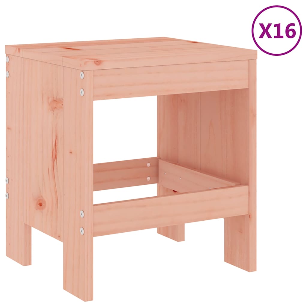 vidaXL 17 Piece Garden Dining Set Solid Wood Douglas 3