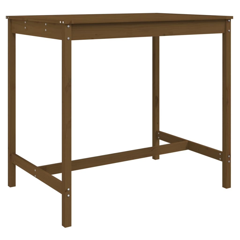5 Piece Garden Bar Set Solid Wood Pine Honey brown pine