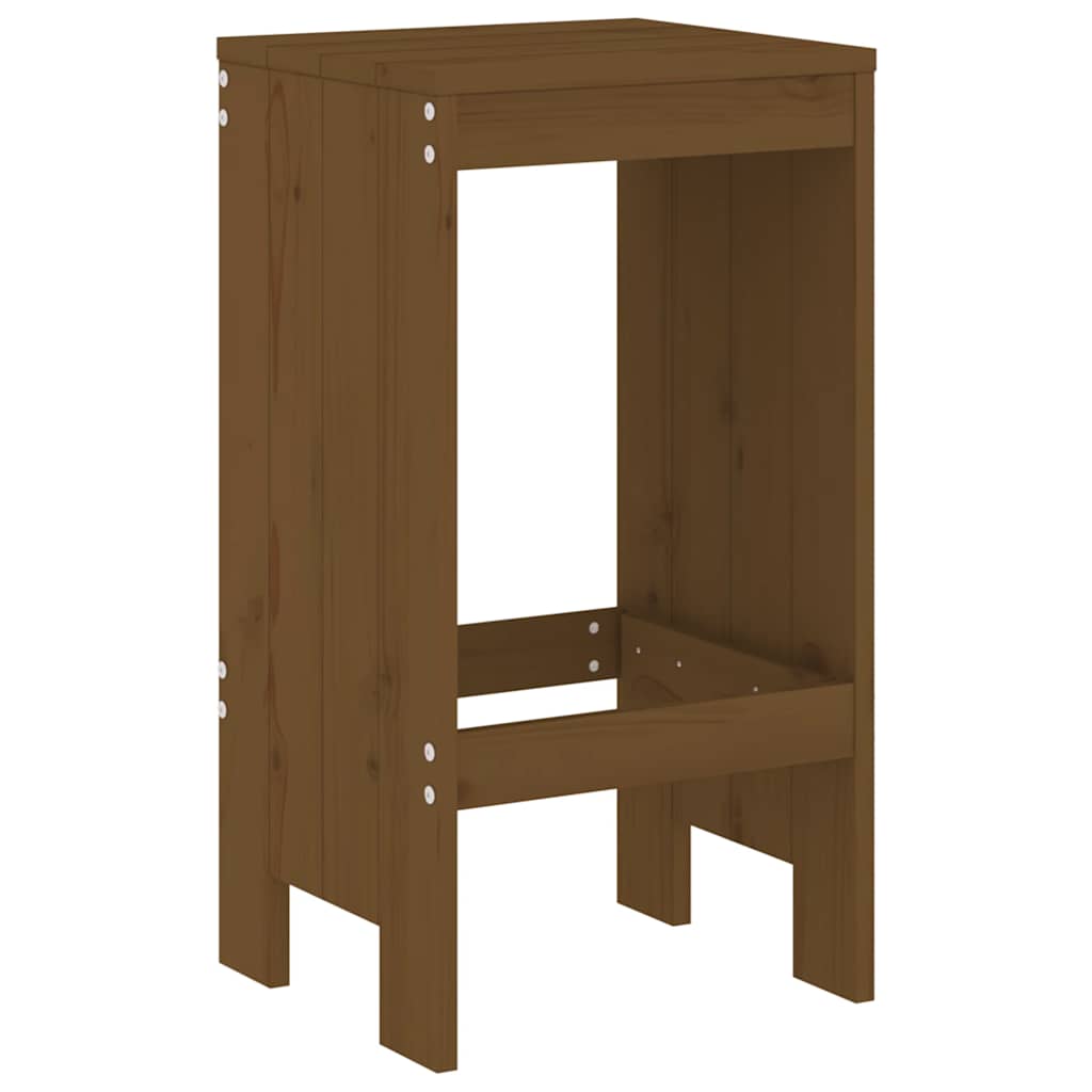 7 Piece Garden Bar Set Solid Wood Pine Honey brown pine