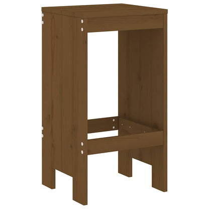 7 Piece Garden Bar Set Solid Wood Pine Honey brown pine