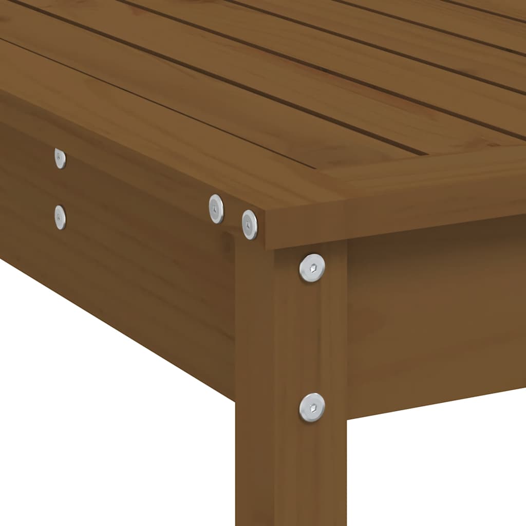 7 Piece Garden Bar Set Solid Wood Pine Honey brown pine
