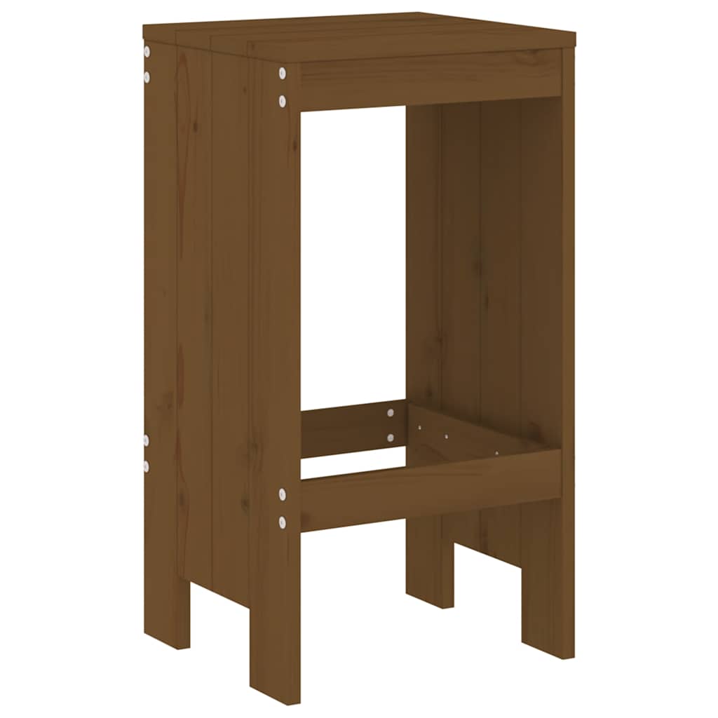 9 Piece Garden Bar Set Solid Wood Pine Honey brown pine