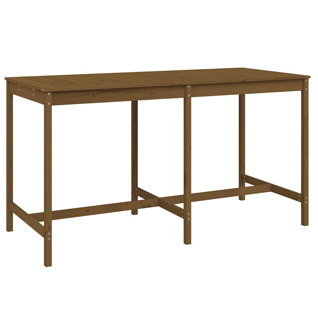 vidaXL 9 Piece Garden Bar Set Honey Brown Solid Wood Pine 5