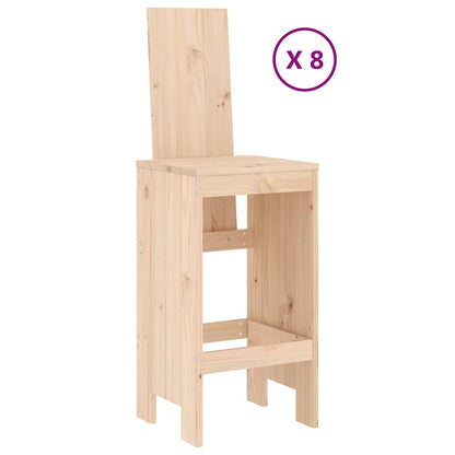 vidaXL 9 Piece Garden Bar Set Solid Wood Pine 3