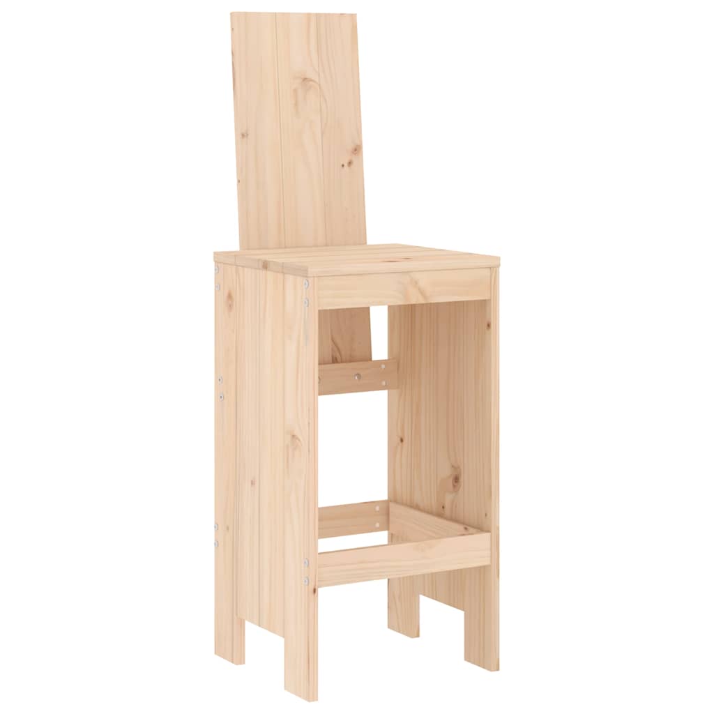 vidaXL 9 Piece Garden Bar Set Solid Wood Pine 4