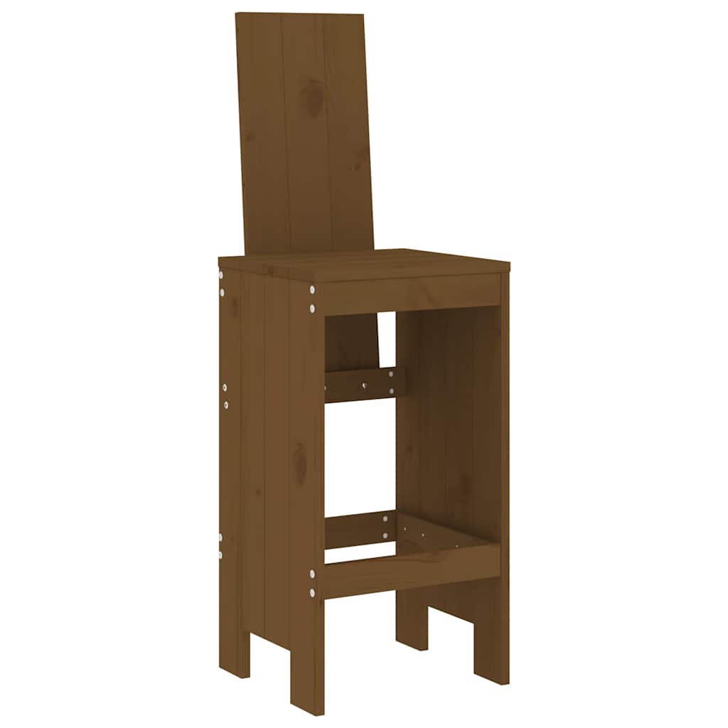 vidaXL 9 Piece Garden Bar Set Honey Brown Solid Wood Pine 4