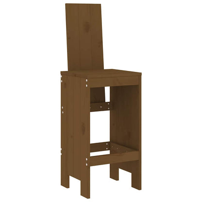 vidaXL 9 Piece Garden Bar Set Honey Brown Solid Wood Pine 4