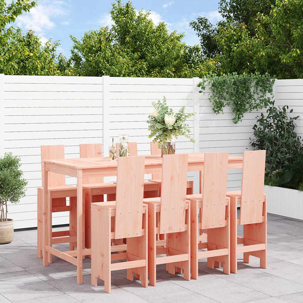 vidaXL 9 Piece Garden Bar Set Solid Wood Douglas 1