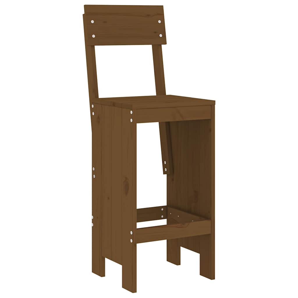 5 Piece Garden Bar Set Solid Wood Pine Honey brown pine