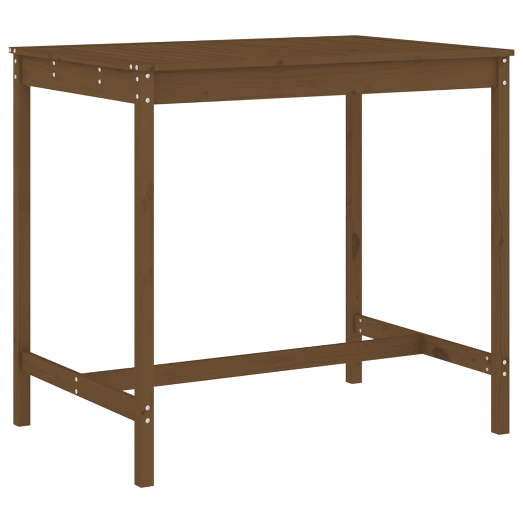 5 Piece Garden Bar Set Solid Wood Pine Honey brown pine
