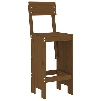 7 Piece Garden Bar Set Solid Wood Pine Honey brown pine