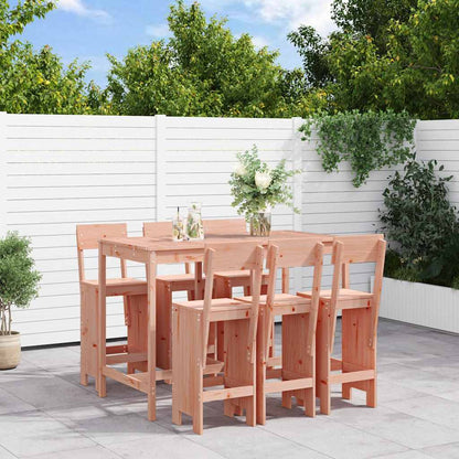 7 Piece Garden Bar Set Solid Wood Pine Natural douglas