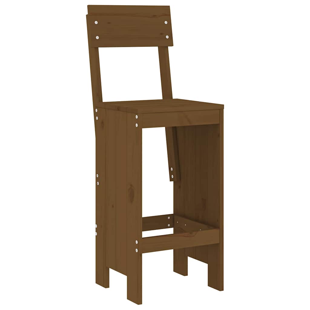 vidaXL 9 Piece Garden Bar Set Honey Brown Solid Wood Pine 4