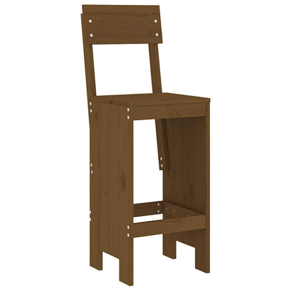 vidaXL 9 Piece Garden Bar Set Honey Brown Solid Wood Pine 4