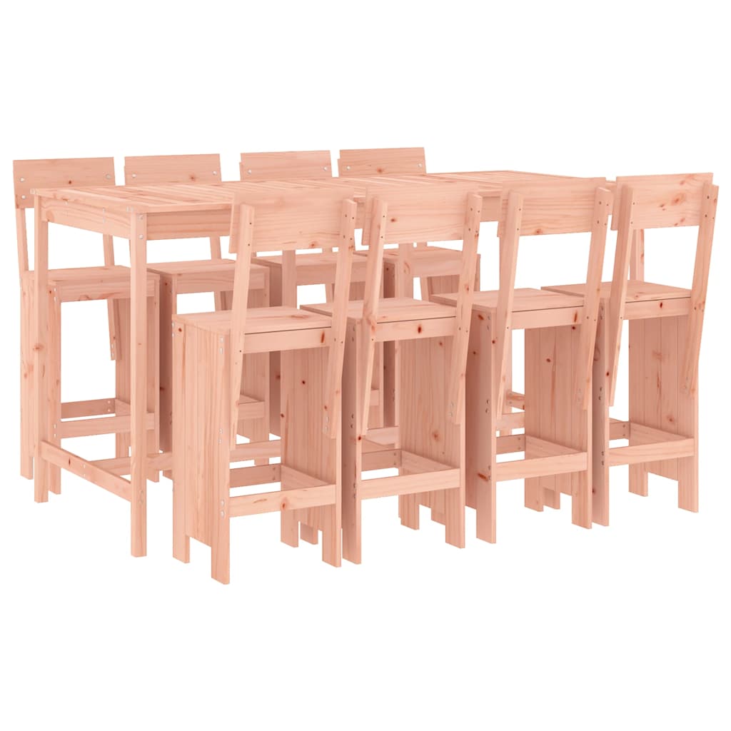 vidaXL 9 Piece Garden Bar Set Solid Wood Douglas 2