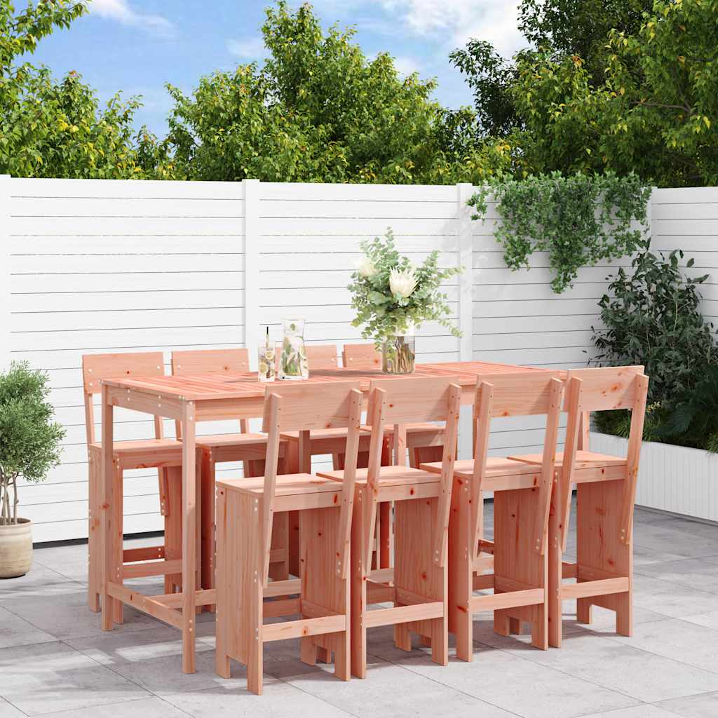 vidaXL 9 Piece Garden Bar Set Solid Wood Douglas 1