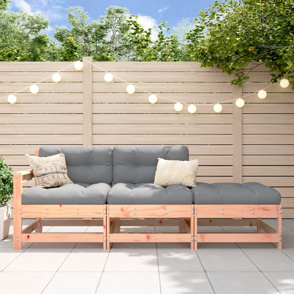 vidaXL 3 Piece Garden Lounge Set Solid Wood Douglas Douglas Wood