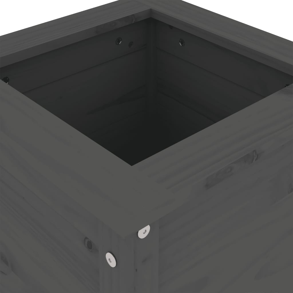 Garden Planter Solid Wood Pine Depth 40 cm Height 78 cm Grey pine 40 cm