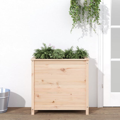 Garden Planter Solid Wood Pine Depth 40 cm Height 78 cm Natural pine 82.5 cm