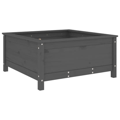 Garden Planter 82.5x82.5x39 cm Solid Wood Pine Grey pine 39 cm