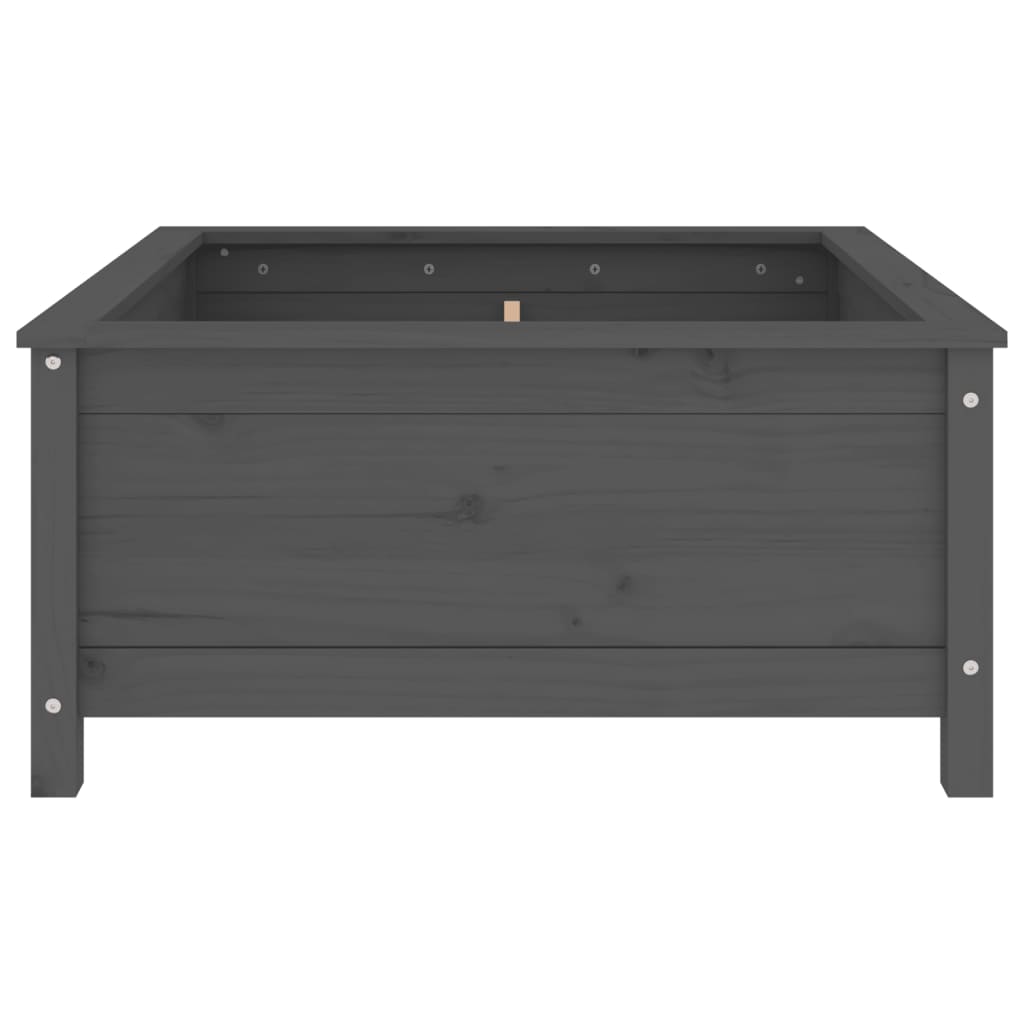 Garden Planter 82.5x82.5x39 cm Solid Wood Pine Grey pine 39 cm