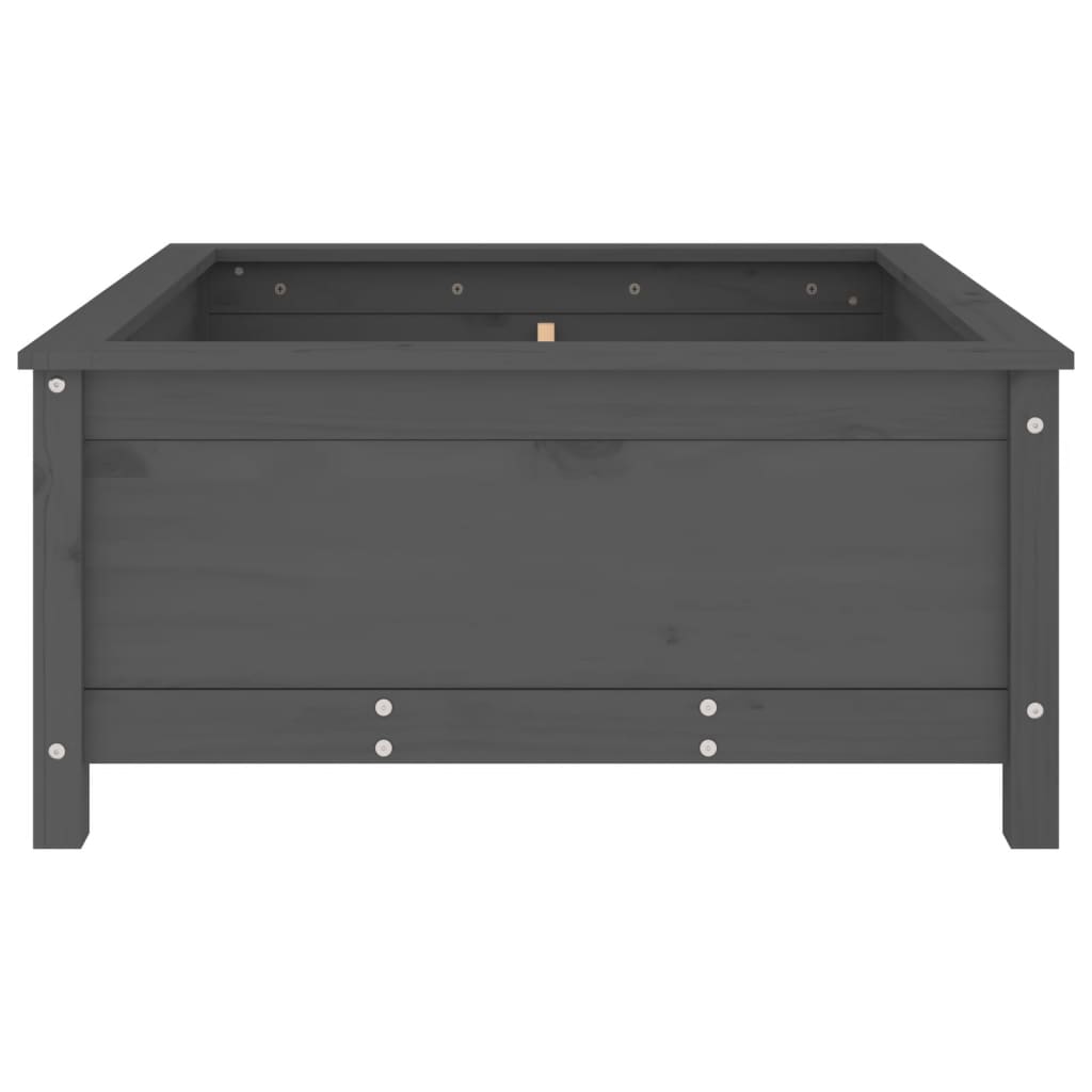Garden Planter 82.5x82.5x39 cm Solid Wood Pine Grey pine 39 cm