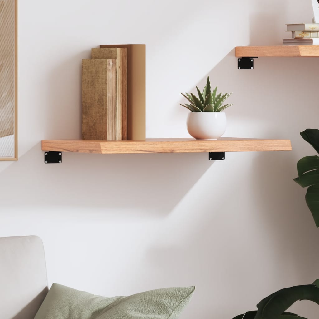 Wall Shelf 40x40x(2-4) Treated Solid Wood Oak Light Brown 60 cm
