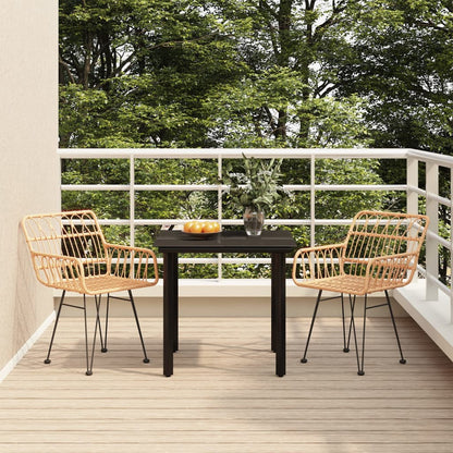 vidaXL 5 Piece Garden Dining Set Poly Rattan