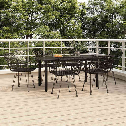 vidaXL 5 Piece Garden Dining Set Poly Rattan