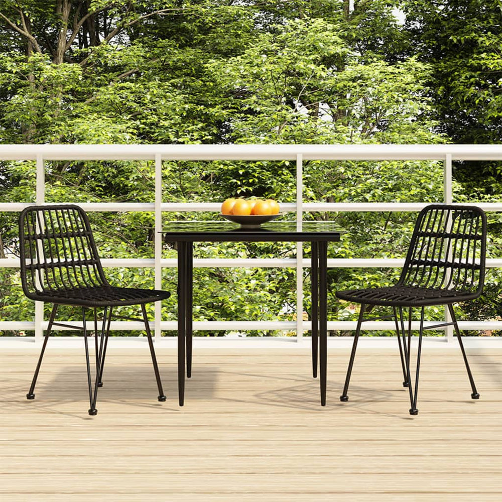 vidaXL 5 Piece Garden Dining Set Poly Rattan