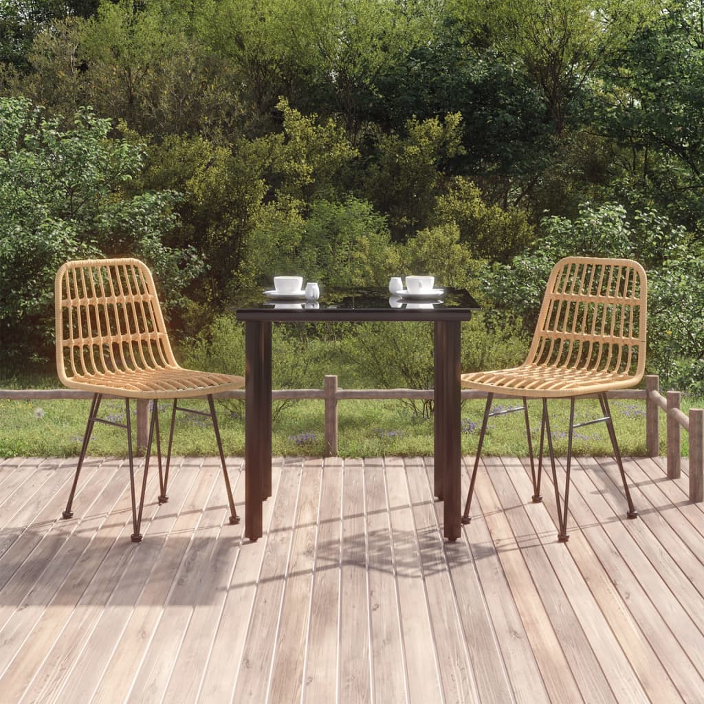 vidaXL 5 Piece Garden Dining Set Poly Rattan