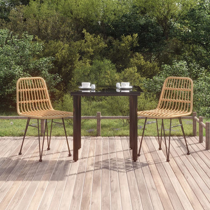 vidaXL 5 Piece Garden Dining Set Poly Rattan