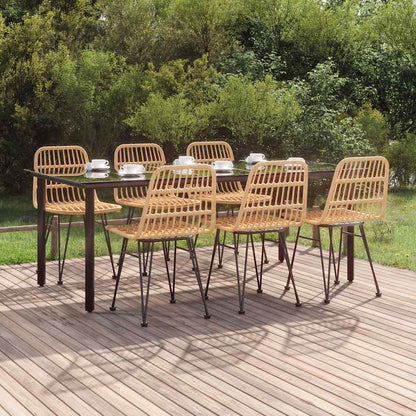 vidaXL 7 Piece Garden Dining Set Poly Rattan 1