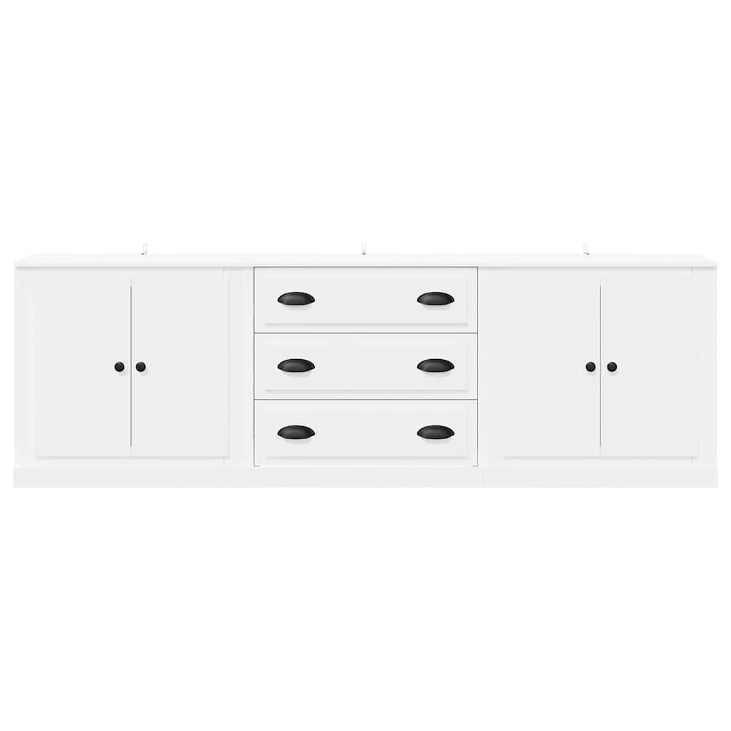Sideboards 3 pcs Engineered Wood White