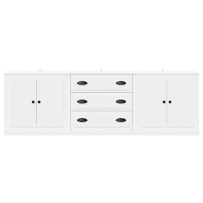 Sideboards 3 pcs Engineered Wood White