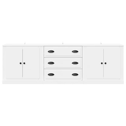 Sideboards 3 pcs Engineered Wood White