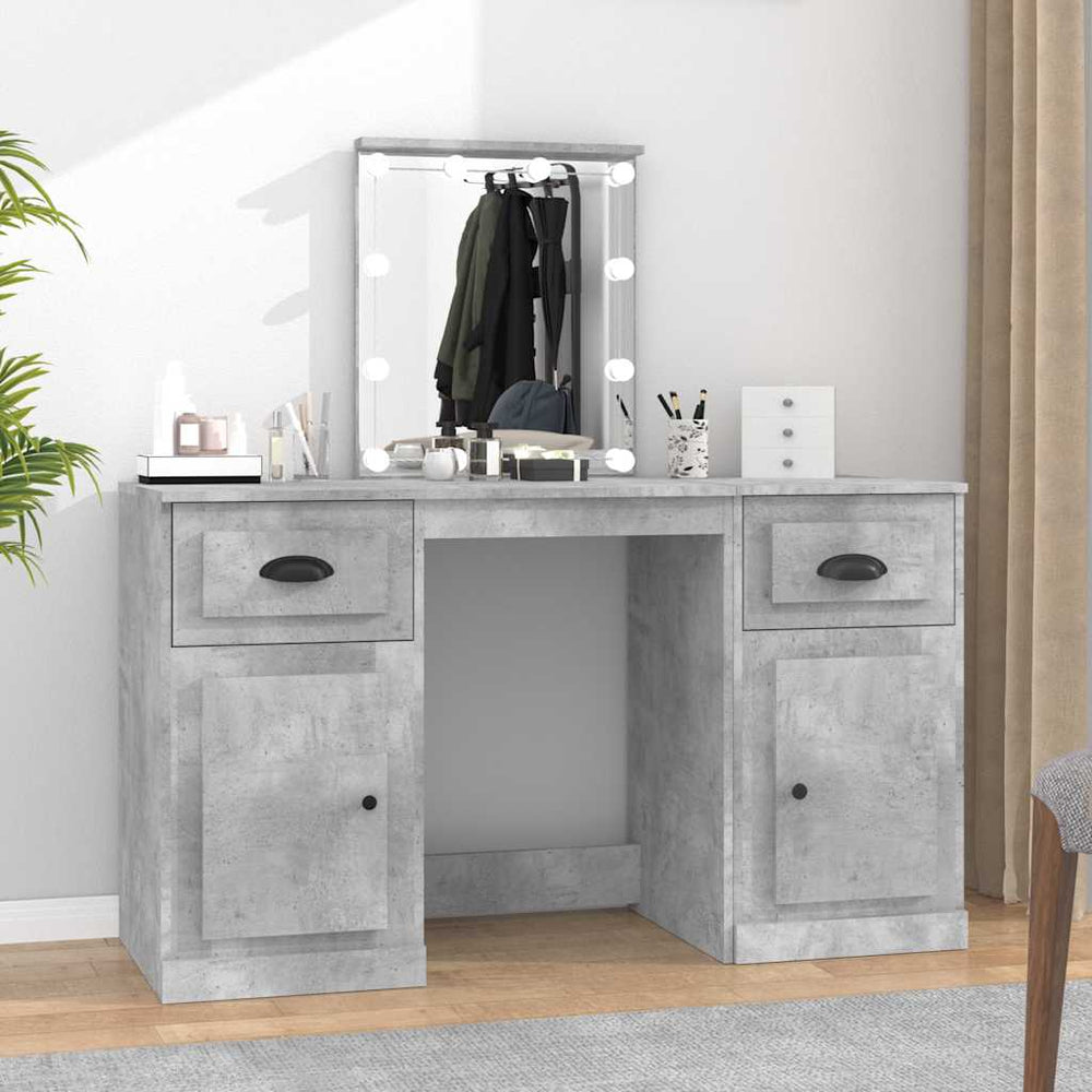 vidaXL Dressing Table with LED 130x50x132.5 cm