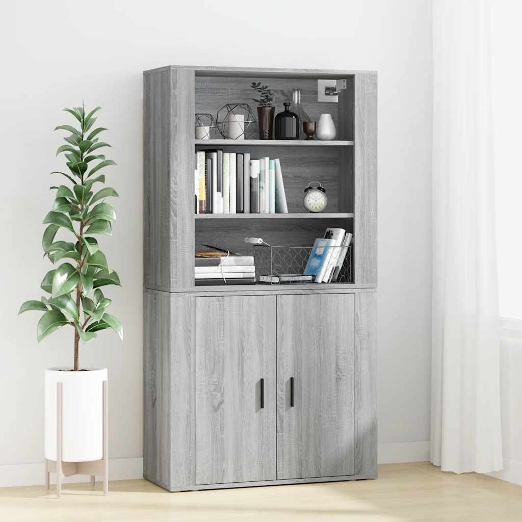 Highboard Engineered Wood Grey sonoma