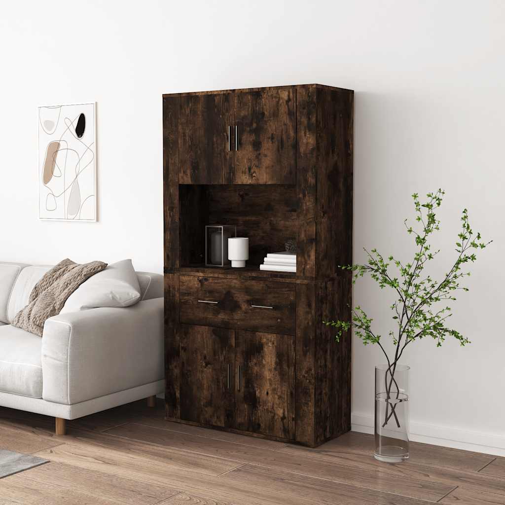 Highboard Engineered Wood Smoked oak