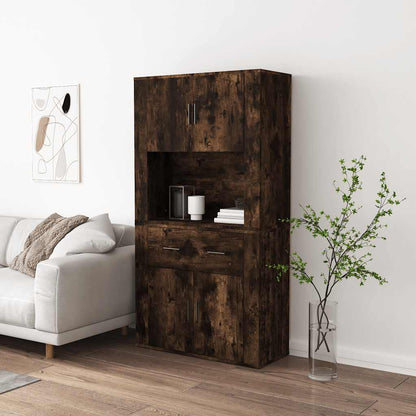 Highboard Engineered Wood Smoked oak