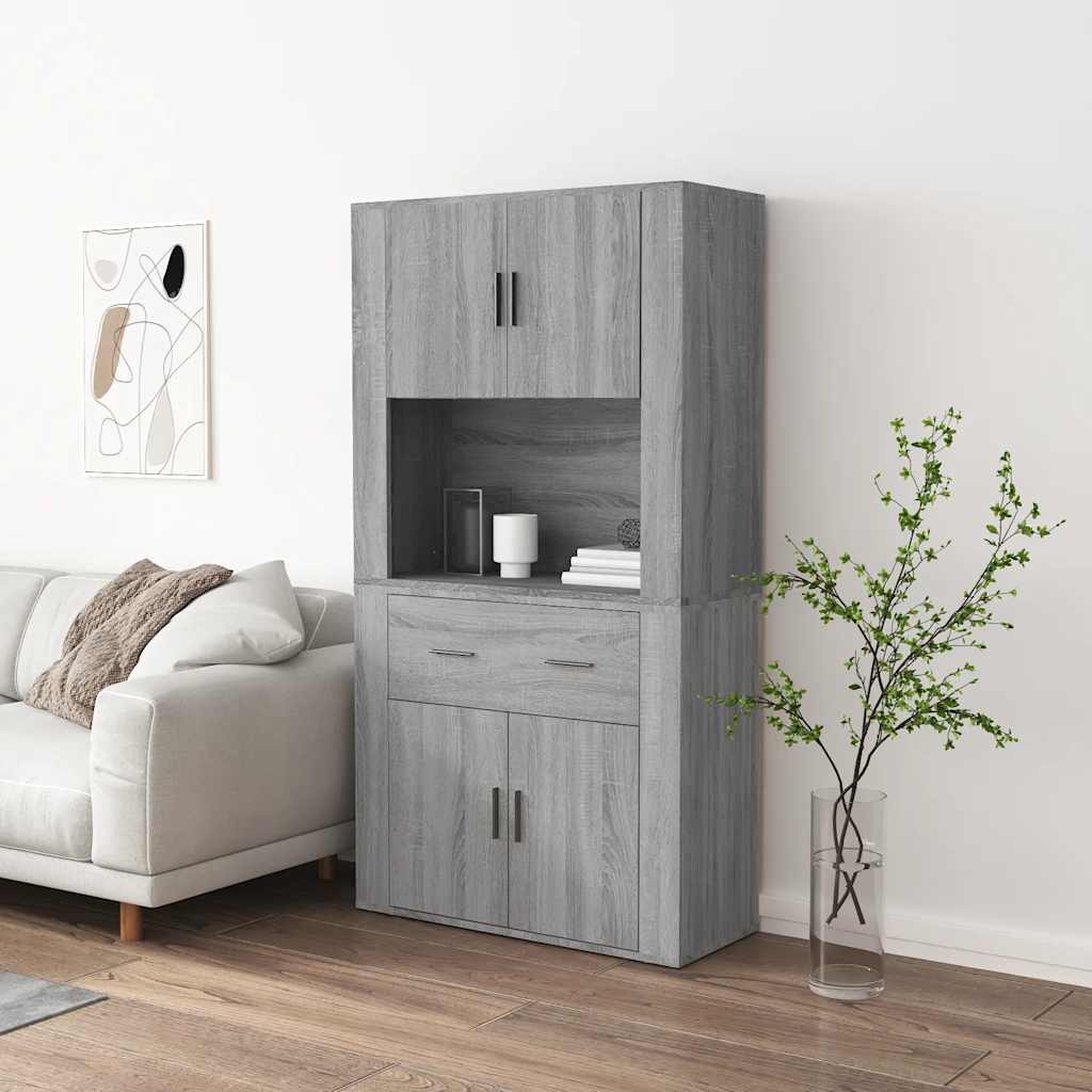 Highboard Engineered Wood Grey sonoma