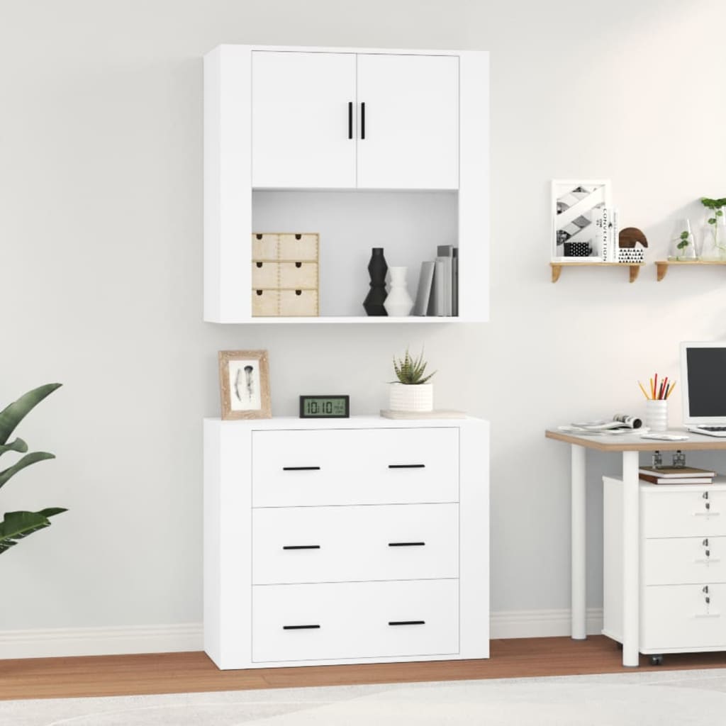 Highboard Engineered Wood White