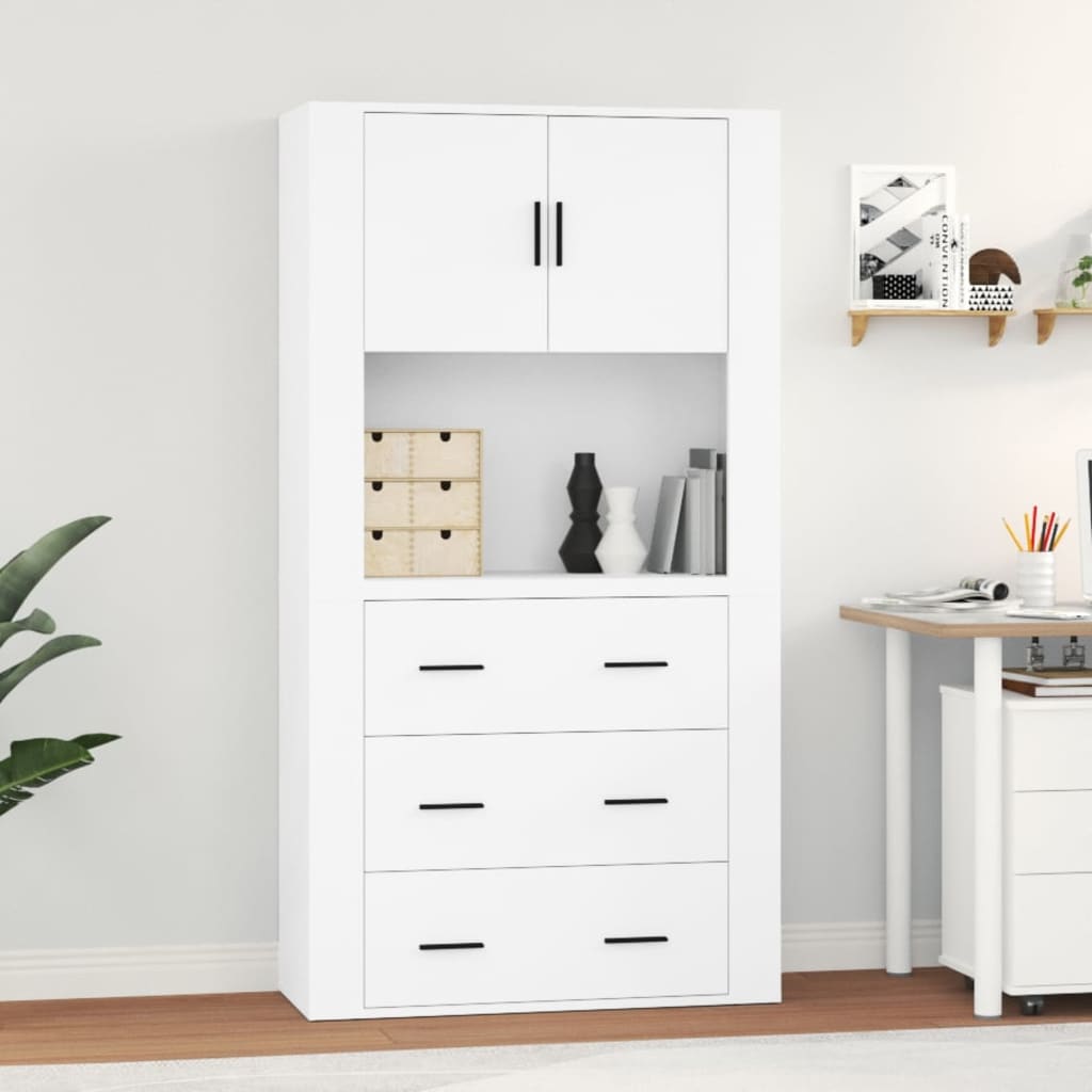 Highboard Engineered Wood White