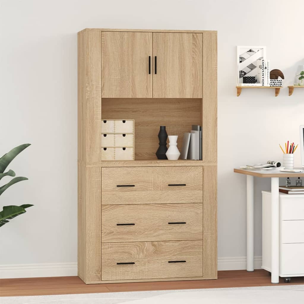 Highboard Engineered Wood Sonoma oak