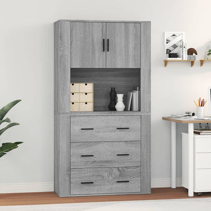 Highboard Engineered Wood Grey sonoma